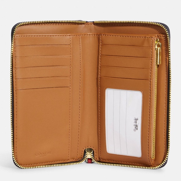 NWT COACH C8419 Medium Id Zip Wallet In Signature Jacquard With Stripes - Picture 7 of 8